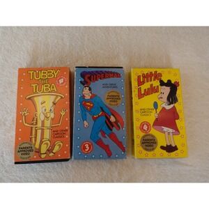 Little Lulu Superman Tubby Tuba VHS Tape Bundle Cartoon Classics Parents Approve